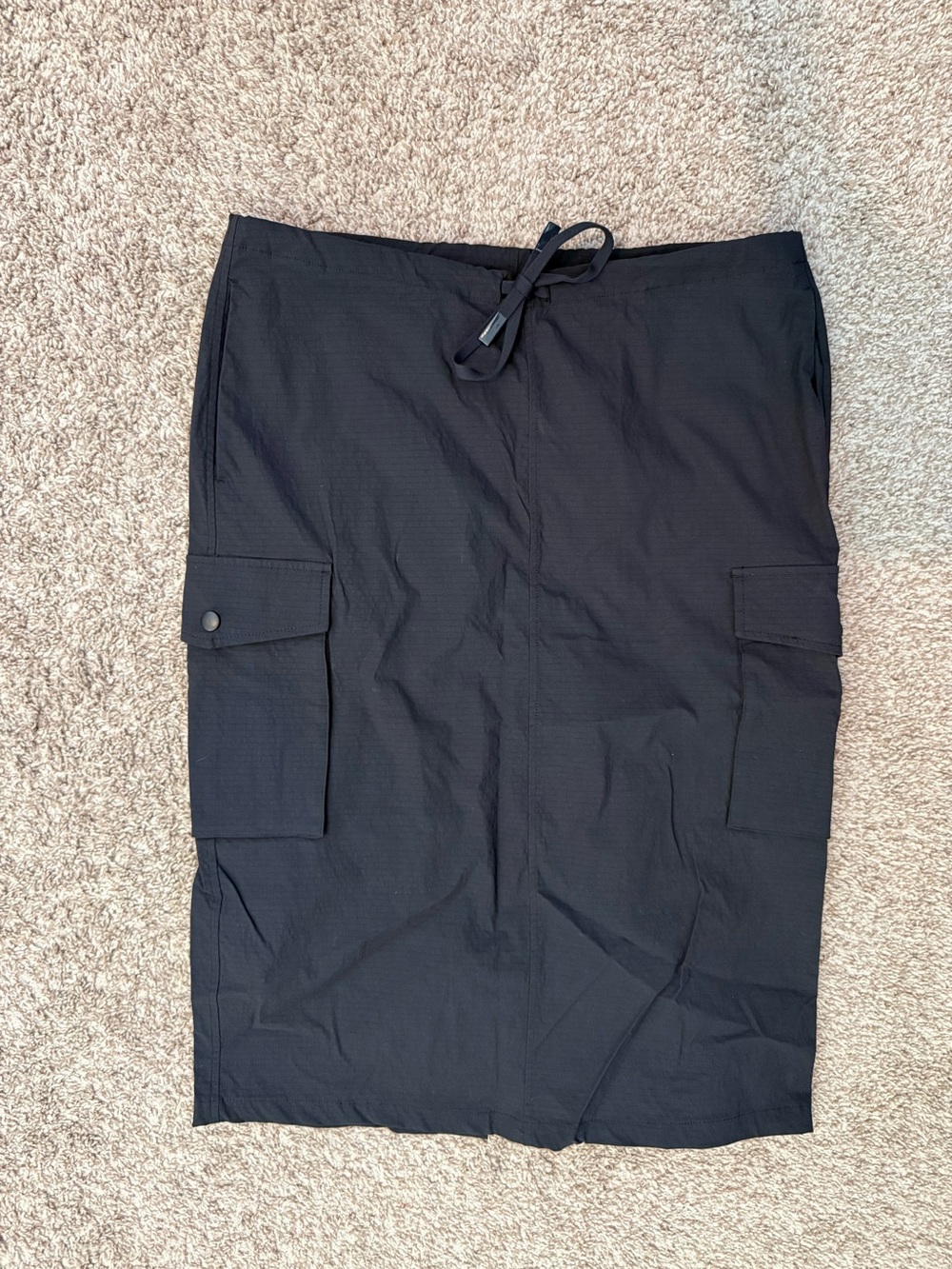 Mono B Black Cargo Pencil Skirt with Drawstring Waist
